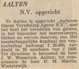 Agave, Aalten - Tubantia, 26-07-1960