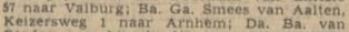 Bertha Gerarda Smees, Keizersweg 1 - Dagblad Tubantia, 13-06-1942
