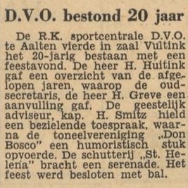 DVO Aalten 20 jaar - Dagblad Tubantia, 27-10-1955
