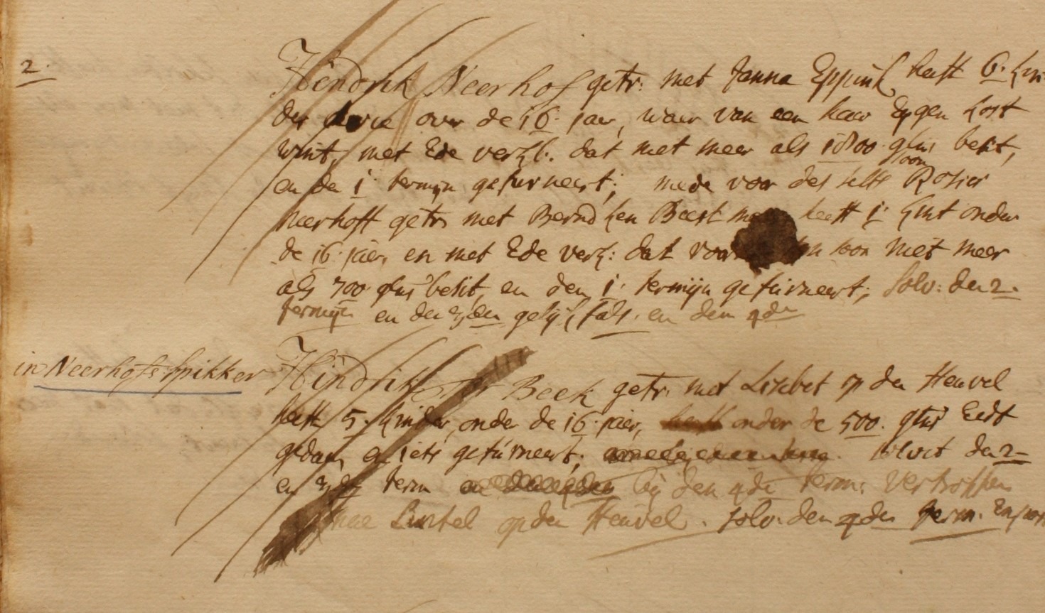 Dale 20, Neerhof, Liberale Gifte 1748