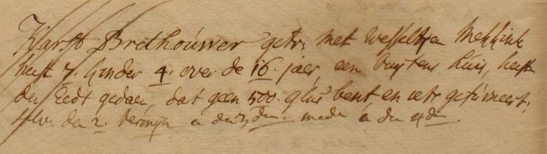 Heurne 36, Brethouwer, Liberale Gifte 1748