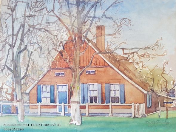 Aquarel, Dick Lemcke 1945