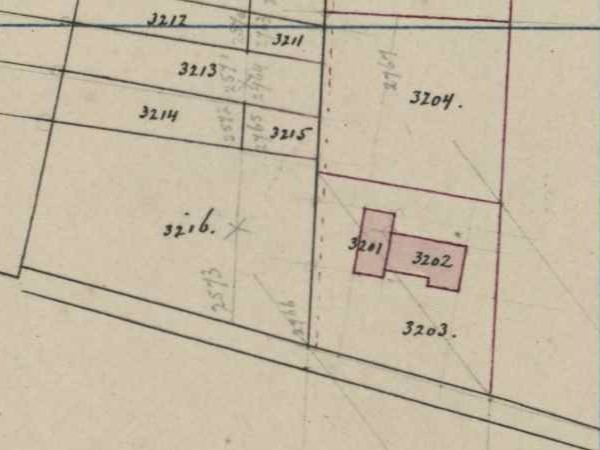Hofstraat 13, Aalten - Fragment kadastrale kaart, 1874