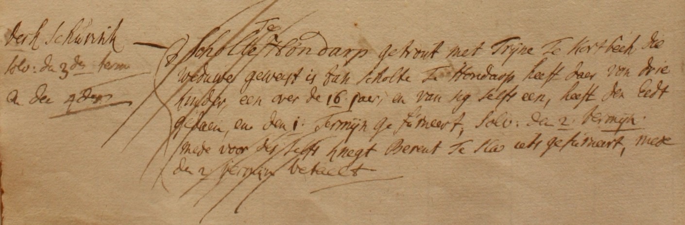 Hondarp, Heurne - Liberale Gifte 1748