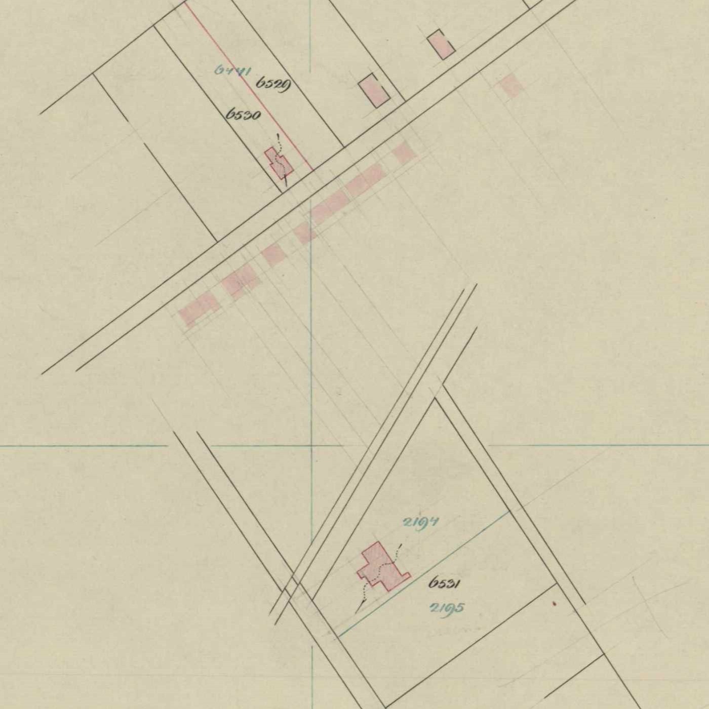 Keizersweg 1, Heurne - Fragment kadastrale kaart, 1934