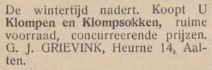 Klompenfabriek Grievink, Aalten - De Graafschapper, 29-09-1939