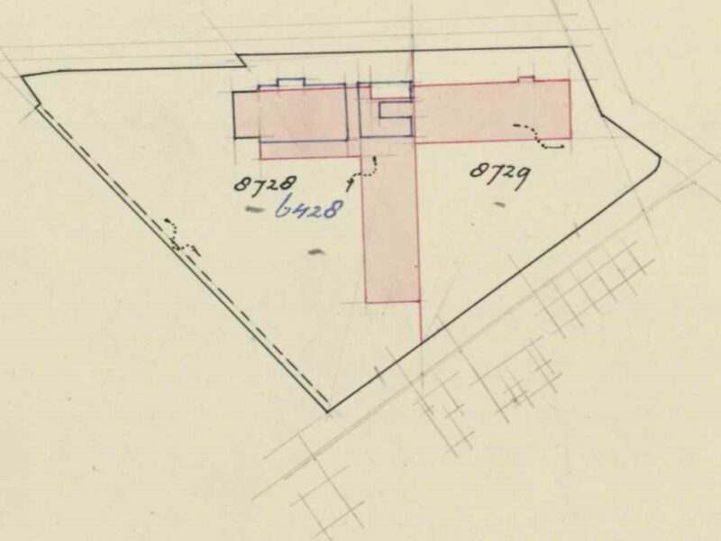 Koopmanstraat 77, Aalten - Fragment kadastrale kaart, 1962