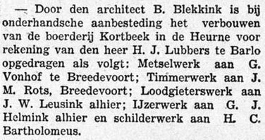 Kortbeek, Heurne - Graafschapbode, 03-04-1940