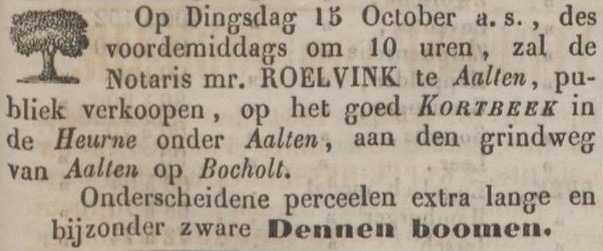 Kortbeek, Heurne - Zutphensche Courant, 05-10-1861