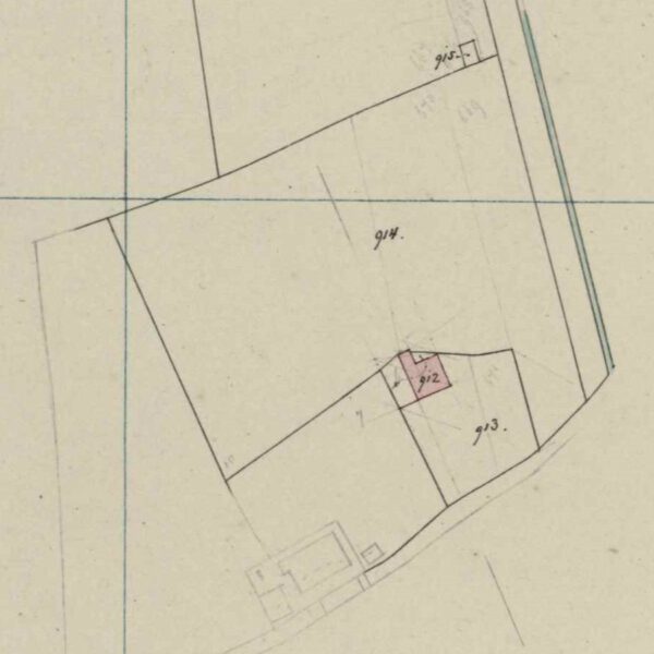 Misterstraat 89, Bredevoort (Meinen) - Fragment kadastrale kaart, 1875