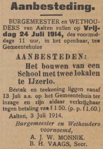 OLS IJzerlo - Aaltensche Courant, 11-07-1914