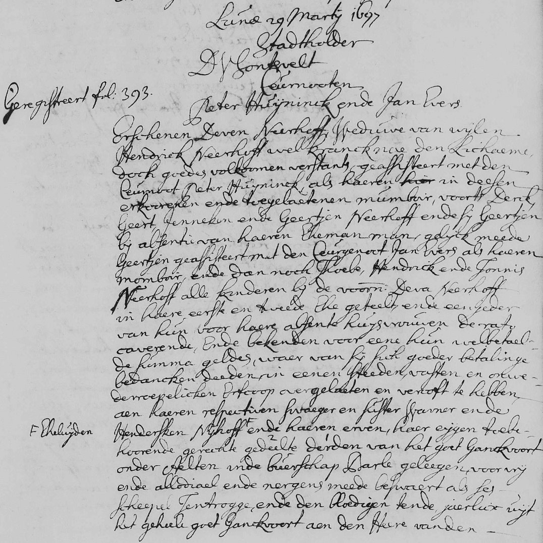 ORA Bredevoort, voluntaire protocollen 29-03-1697 - Deve Neerhof