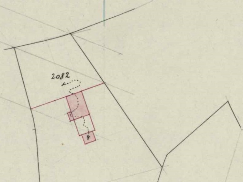 Slaadijk 14, Heurne (Nieuw Slaa) - Fragment kadastrale kaart, 1895