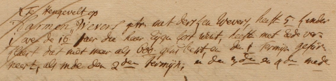 Wevers, Lintelo - Liberale Gifte 1748