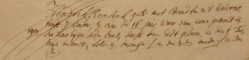 Groot Rensink, Lintelo - Liberale Gifte 1748