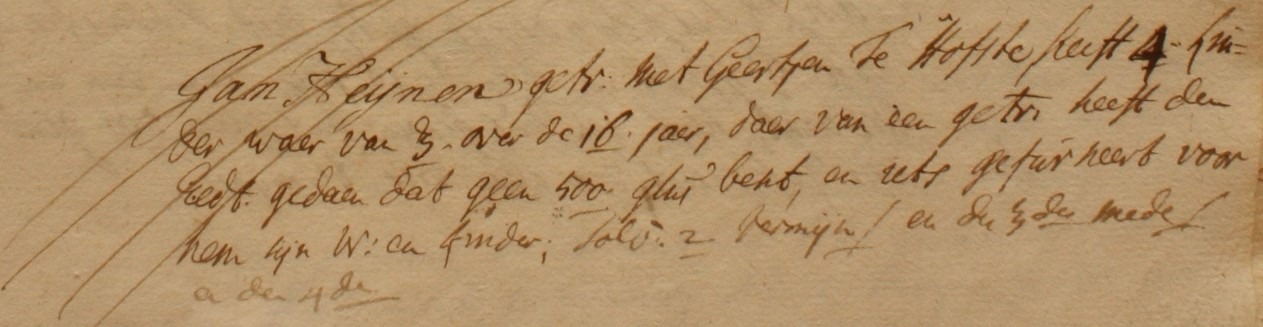 Klein Heinen, Lintelo - Liberale Gifte 1748