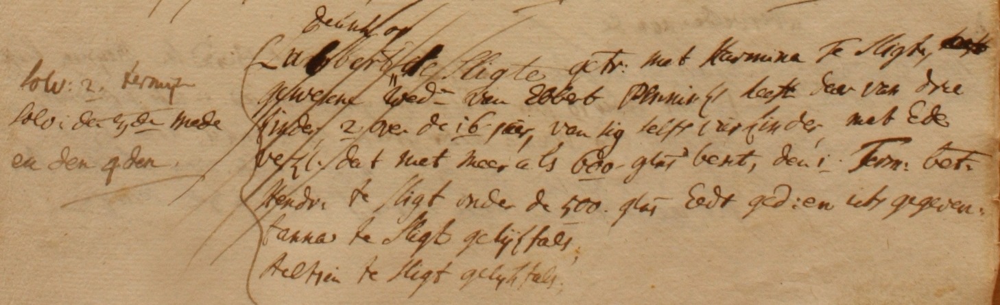 Sligte (Bongen), Barlo - Liberale Gifte 1748