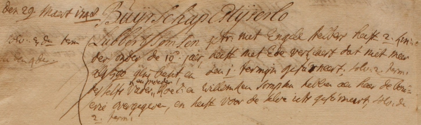 Somsenhuis, IJzerlo - Liberale Gifte 1748