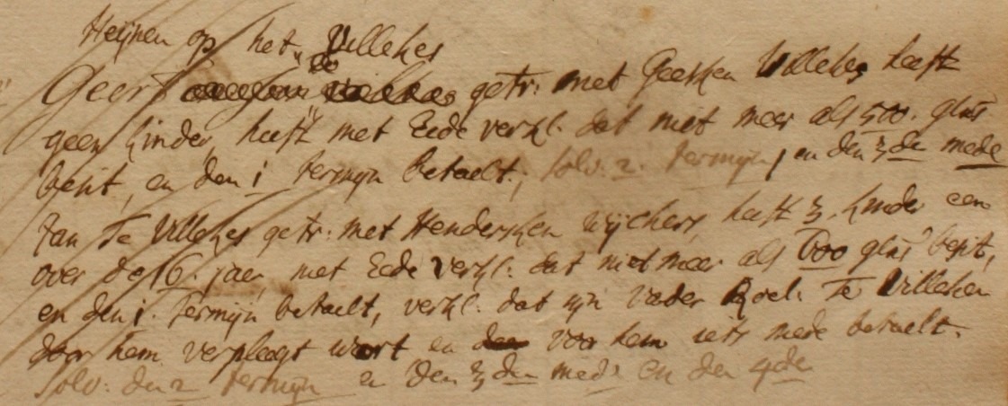 't Villeken, Dale - Liberale Gifte 1748