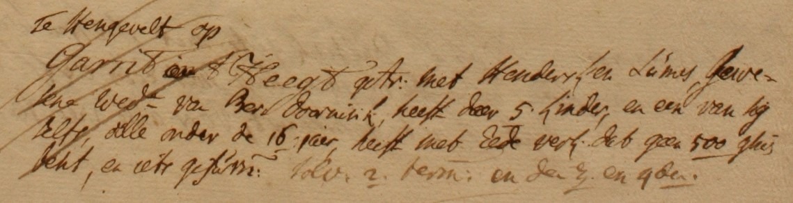 Heegt, Lintelo - Liberale Gifte 1748