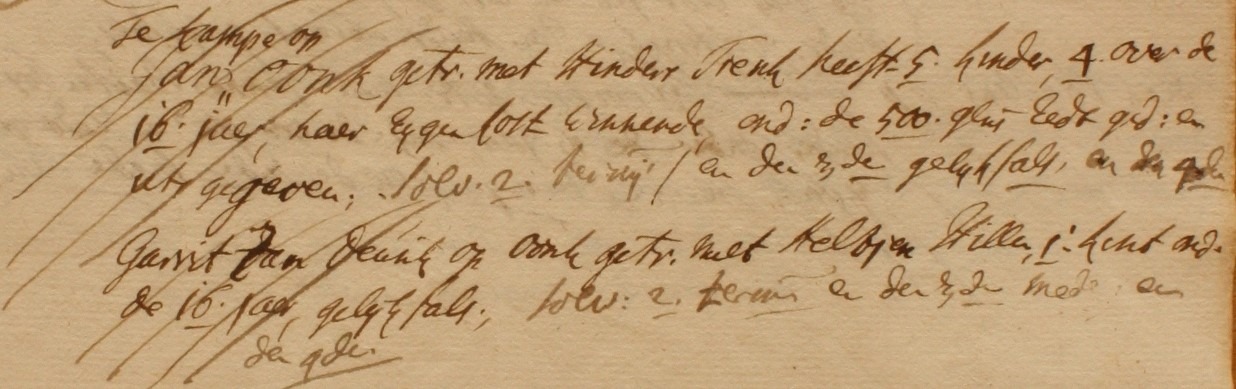 Oonk (in de Wal), Barlo - Liberale Gifte 1748