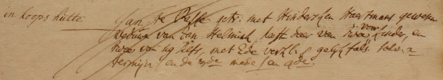 Koops Hutte, Lintelo - Liberale Gifte 1748