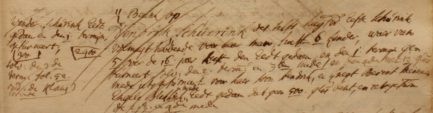 Schurink, Lintelo - Liberale Gifte 1748