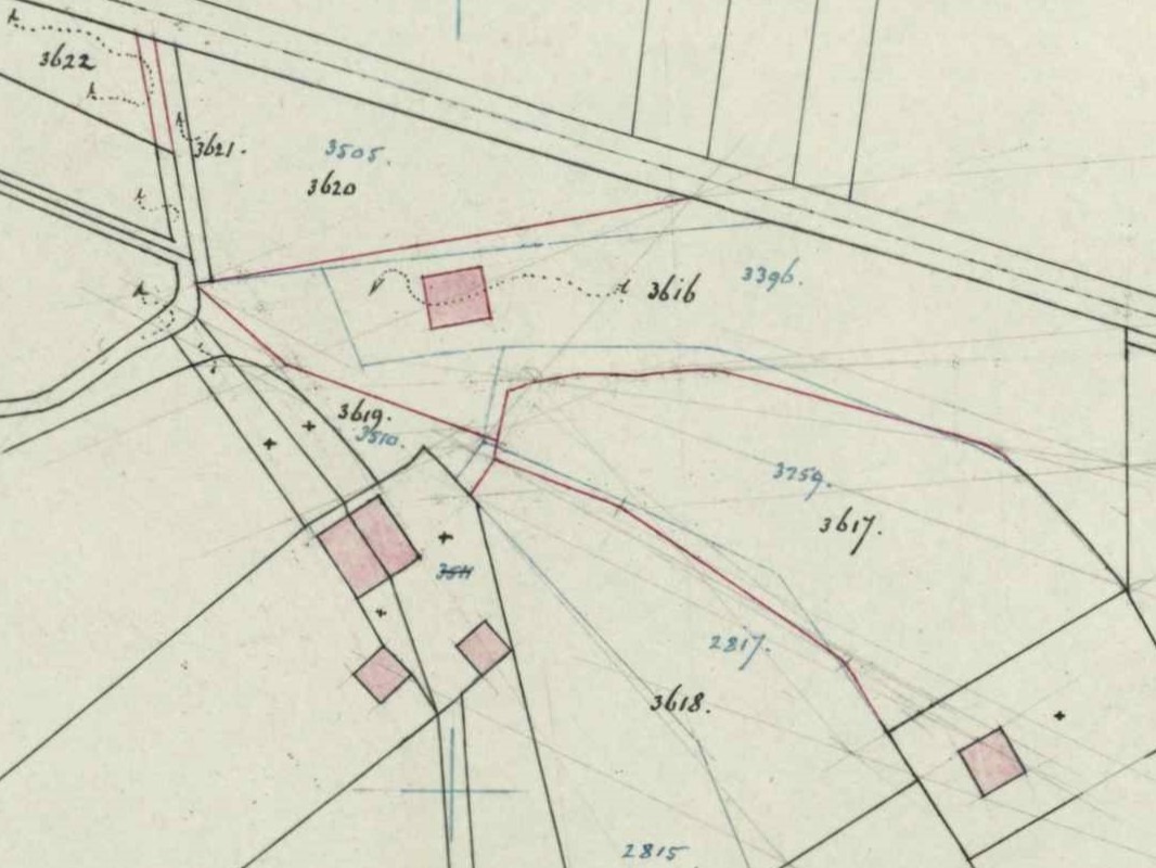 Akkermateweg, Lintelo - Fragment kadastrale kaart, 1899
