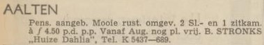 B. Stronks, Dahlia - Het Vaderland, 25-07-1953