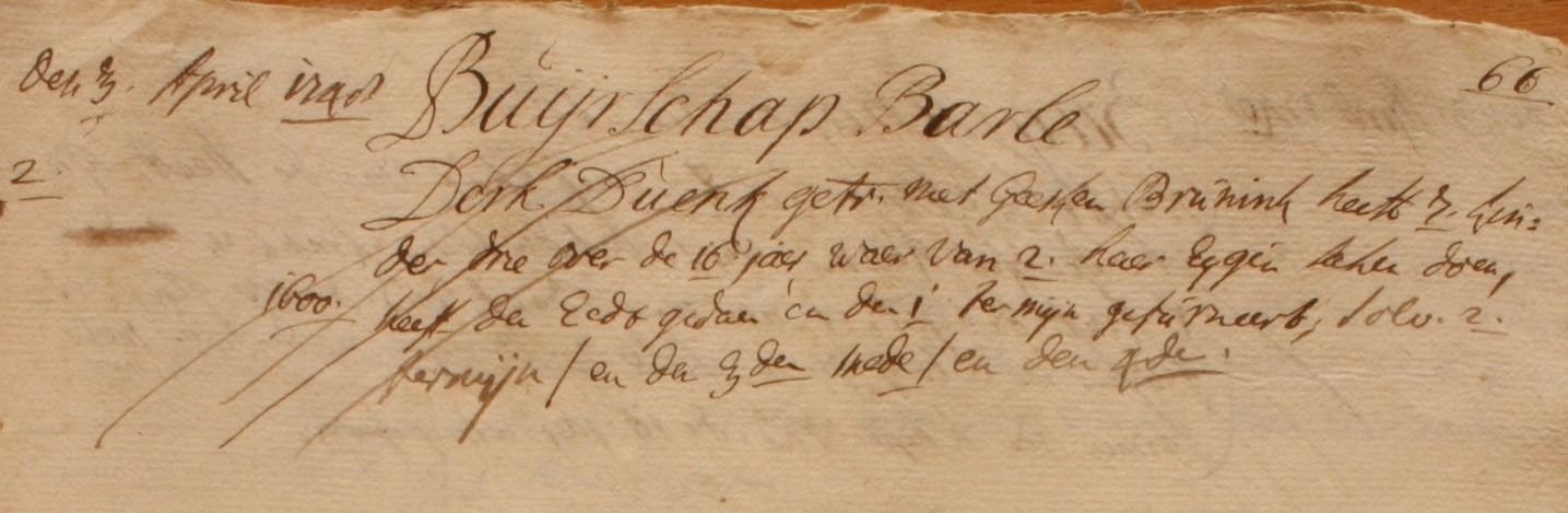 Barlo 26, Groot Deunk, Liberale Gifte 1748