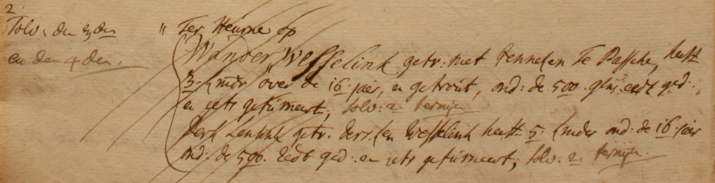 Barlo 27, Wesselink, Liberale Gifte 1748