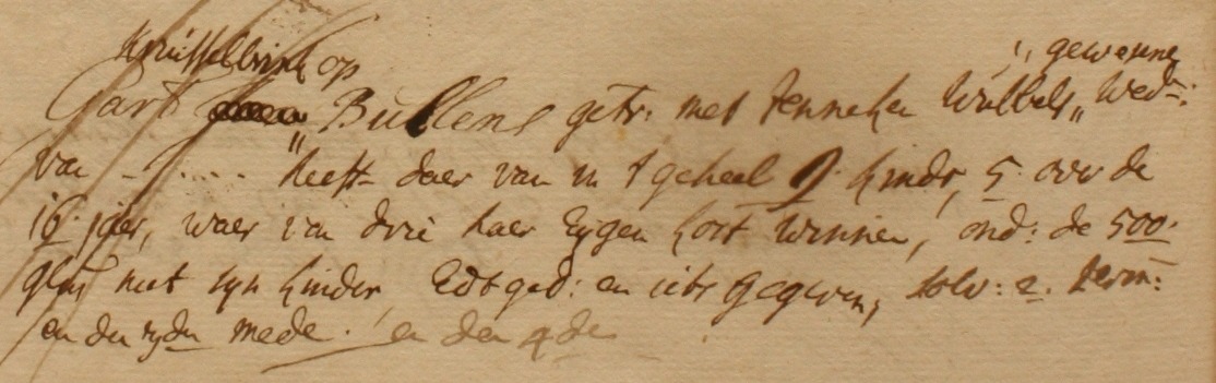 Barlo, Bullens, Liberale Gifte 1748