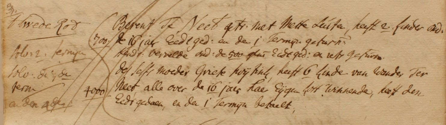 Barlo 31, De Neeth, Liberale Gifte 1748