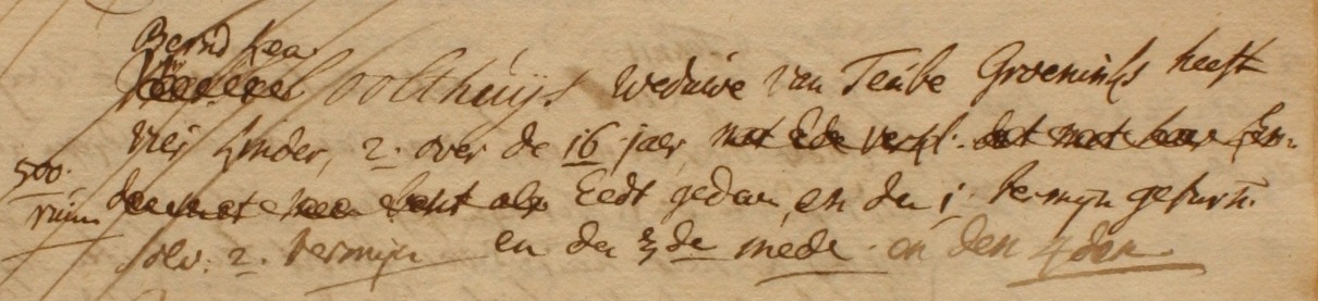 Barlo 36, Oolthuis, Liberale Gifte 1748