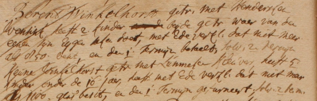 Barlo 37, Winkelhorst, Liberale Gifte 1748