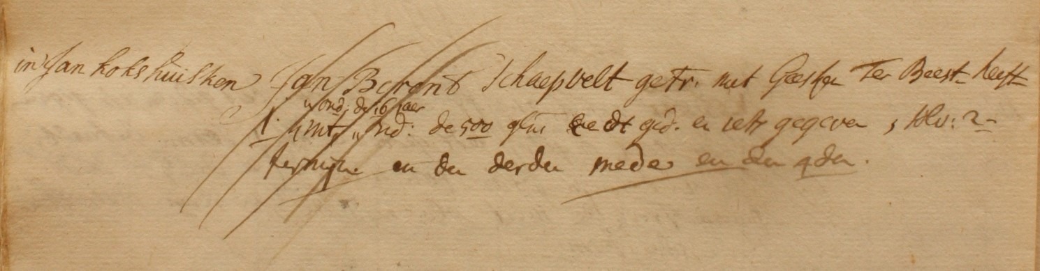 Barlo 74, Jan Koks Huisken, Liberale Gifte 1748