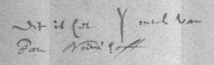 Handtekening Jan Nijhof