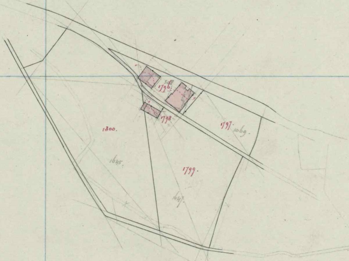 Barloseweg 26, Barlo (Greute) - Fragment kadastrale kaart, 1868