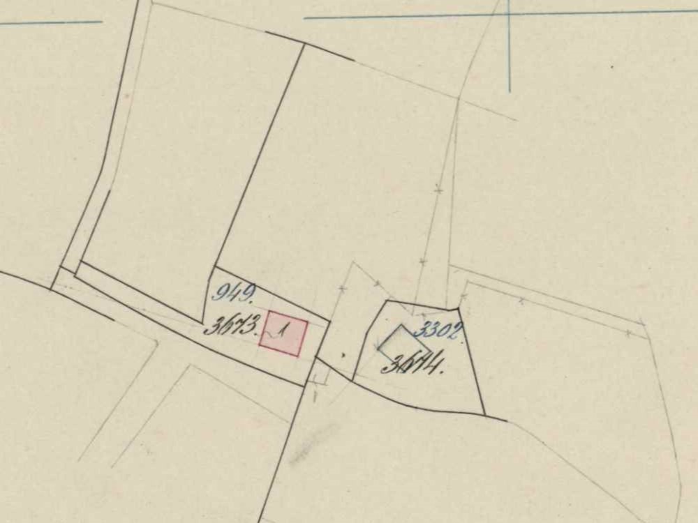 Batenweg 4, Dale (Poppink) - Fragment kadastrale kaart, 1887