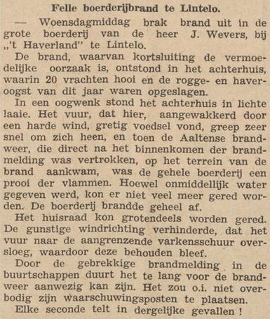 Beunkdijk 1, Lintelo (Nieuw Beunk) - Aaltensche Courant, 27-08-1948
