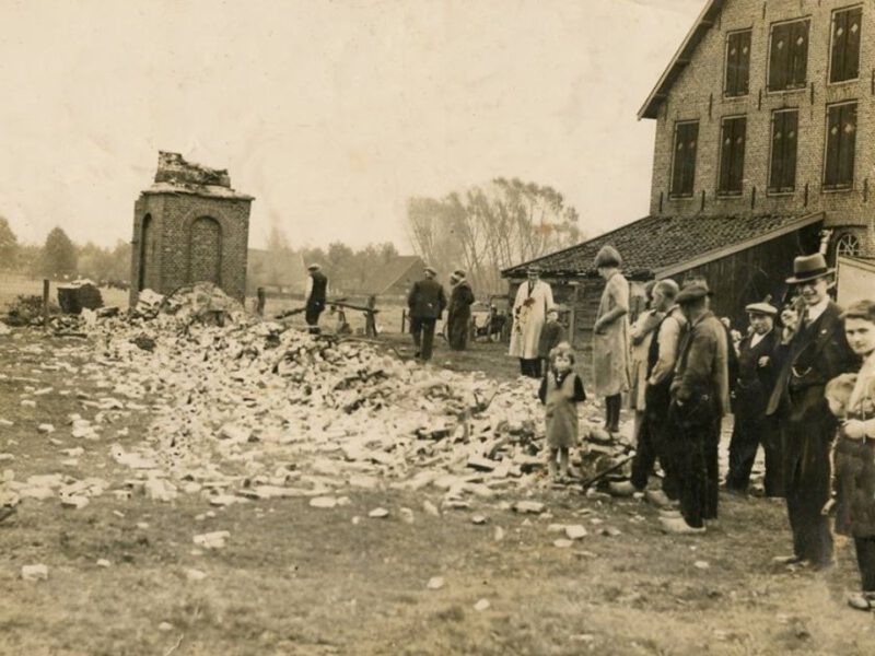 Bleaching works, Dale - chimney demolished