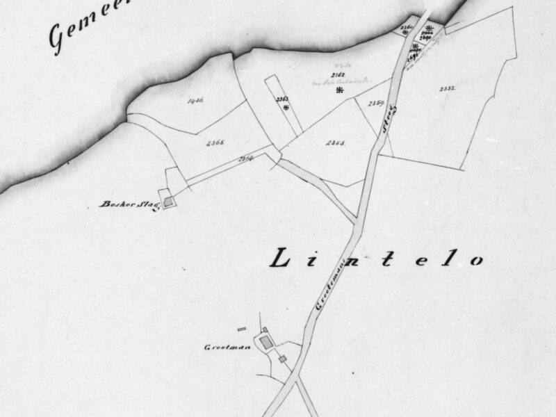 Boskerslag, Lintelo - Fragment kadastrale kaart (1869)