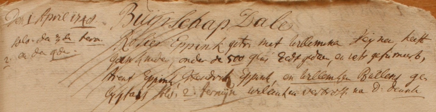 Dale 17, Eppink, Liberale Gifte 1748