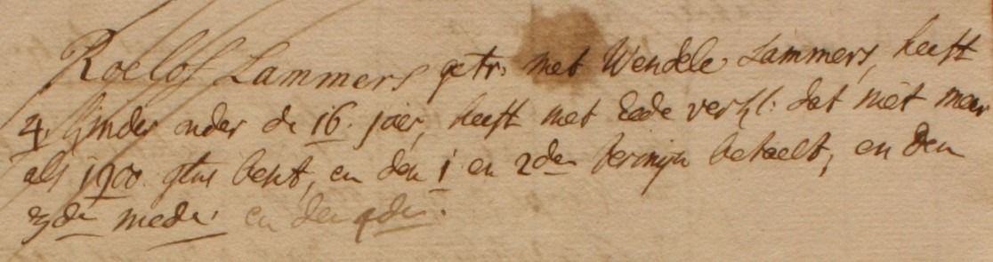 Dale 23, Lammers, Liberale Gifte 1748