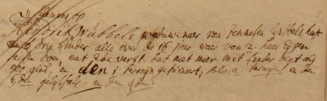 Dale 28, Wubbels, Liberale Gifte 1748