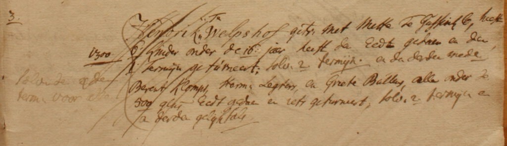 Dale 36, Welpshof, Liberale Gifte 1748