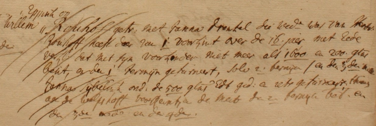 Dale 49, Ruwhof, Liberale Gifte 1748