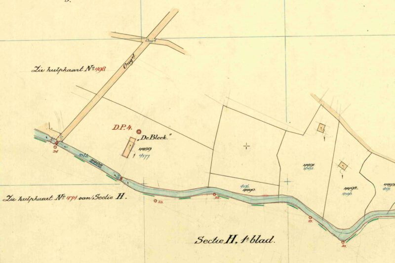 De Bleek, Dale - cadastral map fragment, 1929
