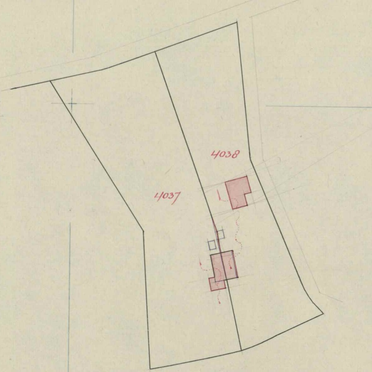 De Brake, Lintelo - Fragment kadastrale kaart, 1927