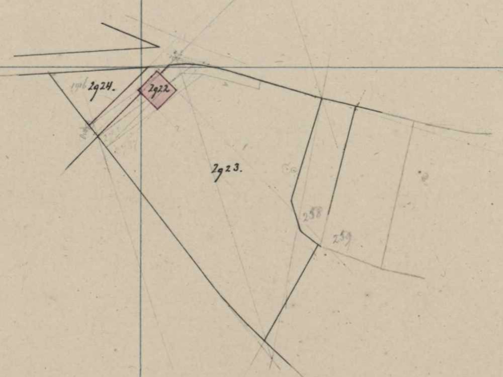 Elshoekweg 1, Dale (Nieuw Nooitgedacht) - Fragment kadastrale kaart, 1875